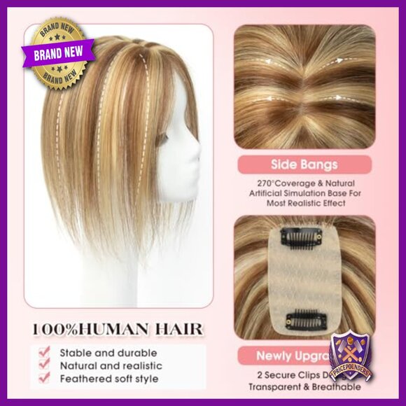 14 Inch Human Hair Topper with Real Scalp for Thinning Hair main image 5
